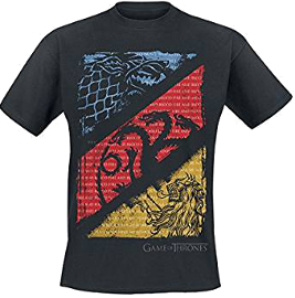 Camiseta Juego de Tronos Stark, Targaryen y Lannister