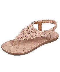 Sandalias de verano bohemia con flores