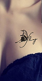 Tatuaje mariposa temporal