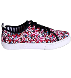 Zapatillas de tela con flores