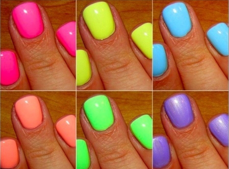 Colores fuertes y atrevidos de uñas